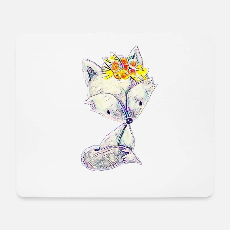 Fuchs - Mousepad (Querformat) - Weiß