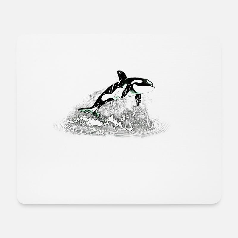 Orca - Mousepad (Querformat) - Weiß