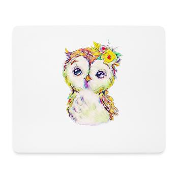 owl - Mouse Pad (horizontal) - white - Front