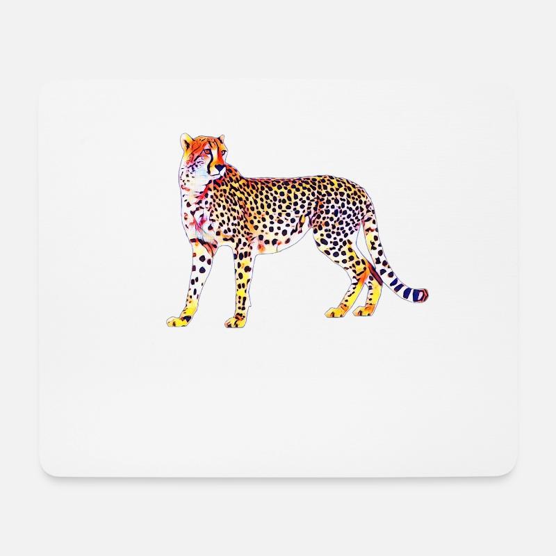 Gepard - Mousepad (Querformat) - Weiß