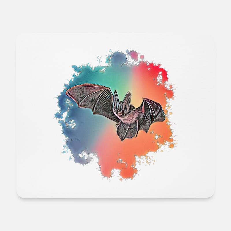 Fledermaus - Mousepad (Querformat) - Weiß