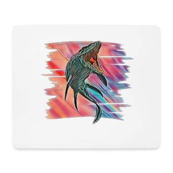 Mosasaurus - Mousepad (Querformat) - Weiß - Vorne