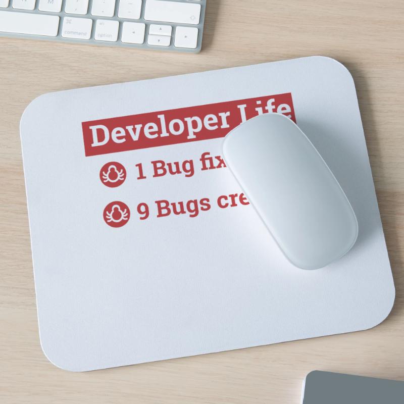 "Developer life" | Programmer, Programmer Mouse Pad (horizontal)