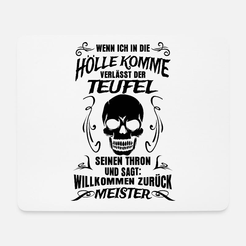Wenn ich in die Hölle komme - Mousepad (Querformat) - Weiß