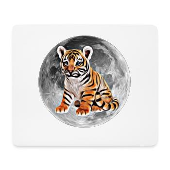 Tiger - Mousepad (Querformat) - Weiß - Vorne