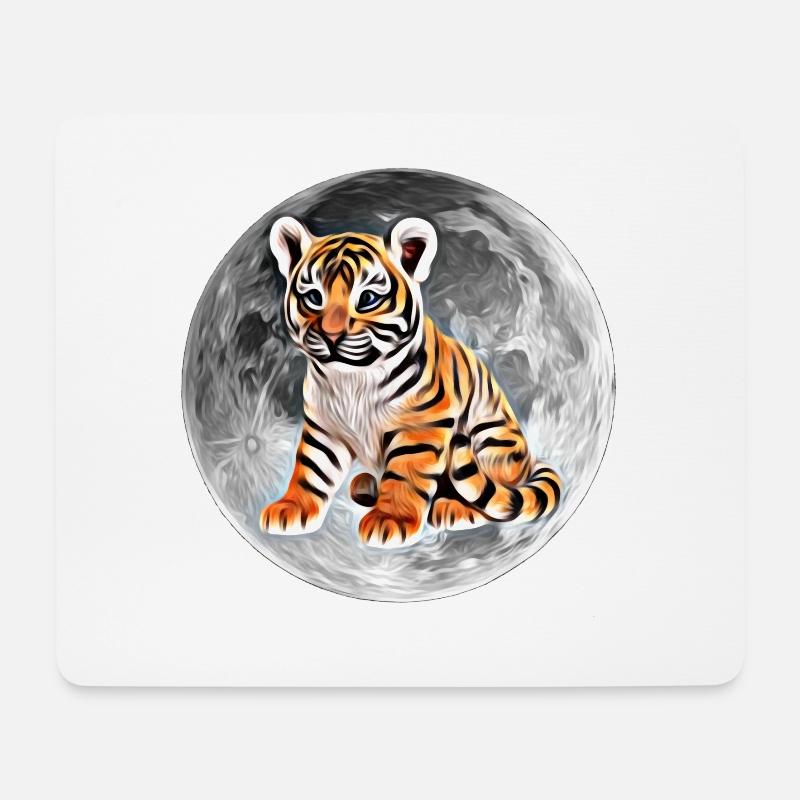 Tiger - Mousepad (Querformat) - Weiß