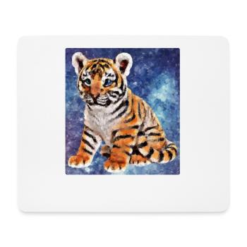tiger - Mouse Pad (horizontal) - white - Front