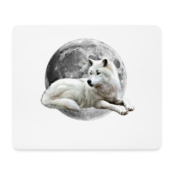 Wolf - Mousepad (Querformat) - Weiß - Vorne