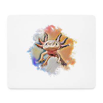 Axolotl - Mousepad (Querformat) - Weiß - Vorne