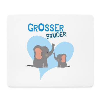 Niedliches Elefanten Design Für Den Großen Bruder - Mousepad (Querformat) - Weiß - Vorne