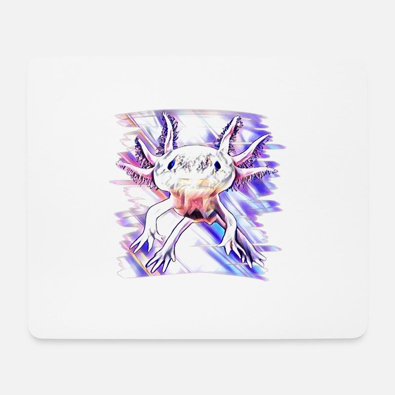 Axolotl - Mousepad (Querformat) - Weiß