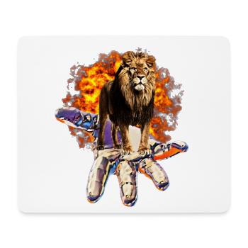 lion - Mouse Pad (horizontal) - white - Front