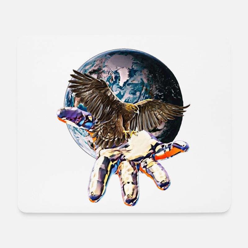 Adler - Mousepad (Querformat) - Weiß