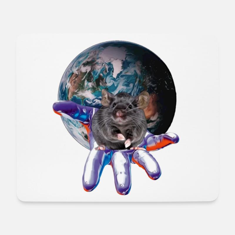Ratten - Mousepad (Querformat) - Weiß