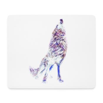 Wolf - Mousepad (Querformat) - Weiß - Vorne