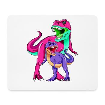 Mutter und Sohn Dino - Muttertag - Mousepad (Querformat) - Weiß - Vorne