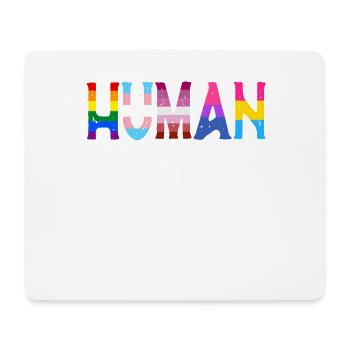 Human LGBTQ Flag - LGBTQ - Mouse Pad (horizontal) - white - Front