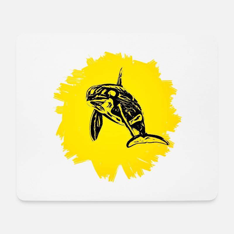 Orca - Mousepad (Querformat) - Weiß