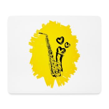 Saxophon - Mousepad (Querformat) - Weiß - Vorne
