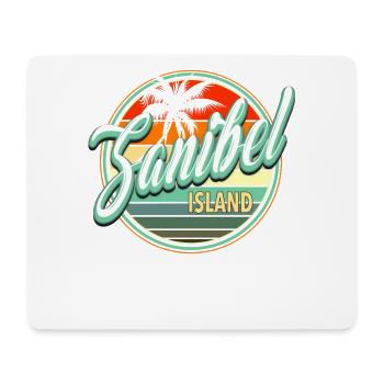 Vacances d’été à la plage - Île de Sanibel - Tapis de souris (format paysage) - blanc - Devant