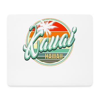 Vacances d’été à la plage - Kauai Hawaii - Tapis de souris (format paysage) - blanc - Devant