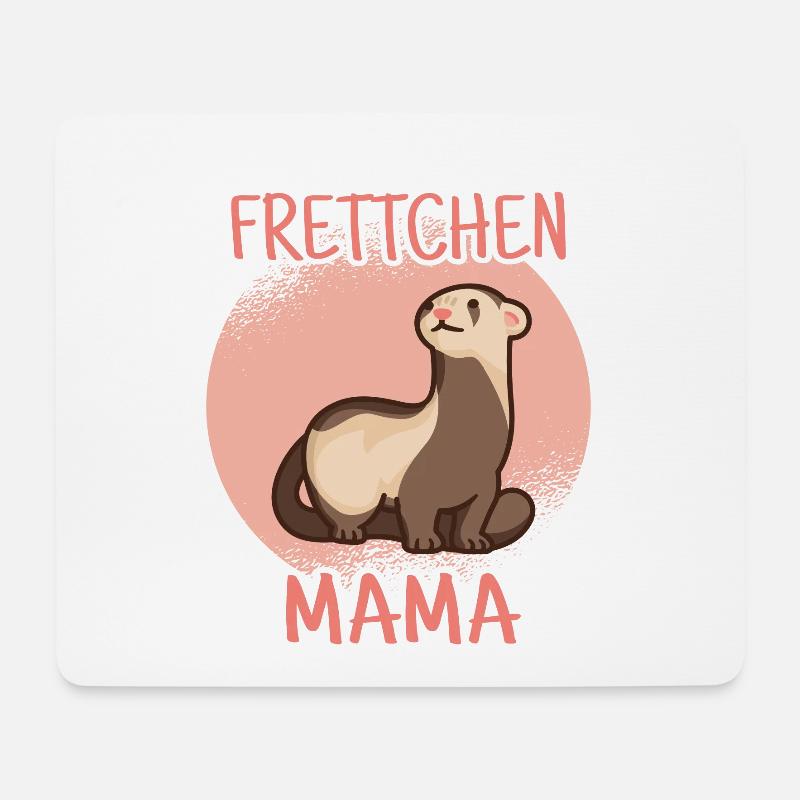 Frettchen Mama Haustier Frettchen - Mousepad (Querformat) - Weiß