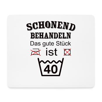 Schonend Behandeln Geschenk zum 40. Geburtstag - Mousepad (Querformat) - Weiß - Vorne