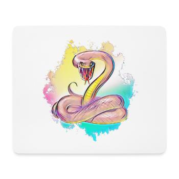 Serpent - Tapis de souris (format paysage) - blanc - Devant