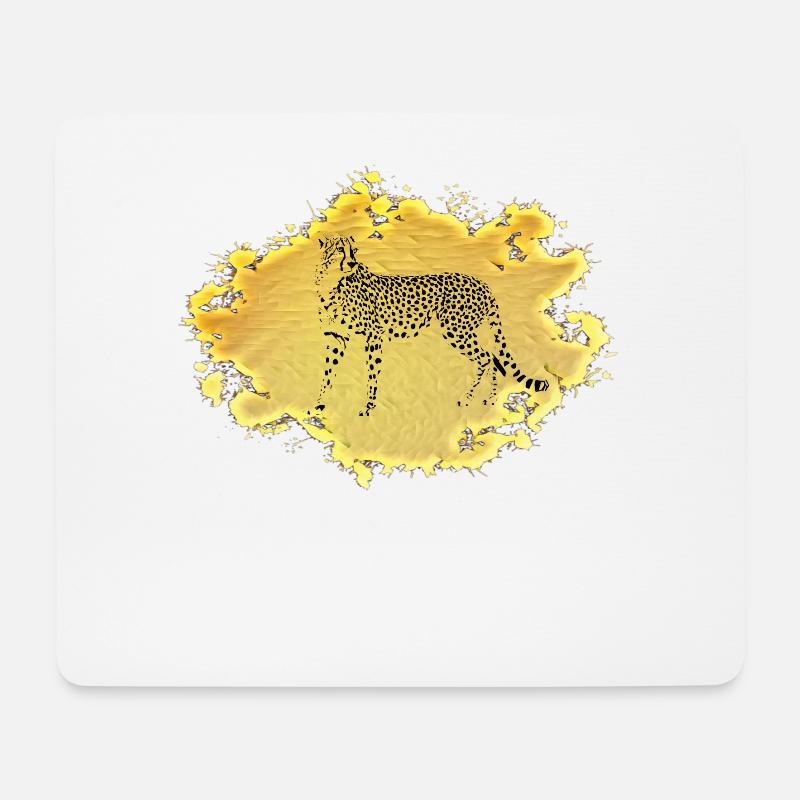 Gepard - Mousepad (Querformat) - Weiß