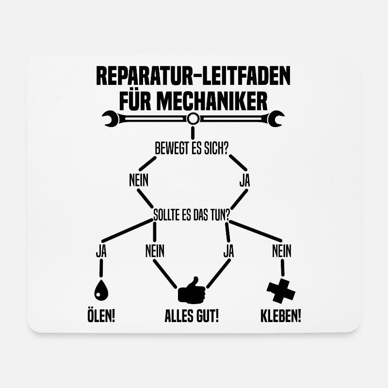 Mechaniker Automechaniker Bastler Werkstatt - Mousepad (Querformat) - Weiß