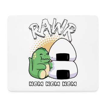 Rawr Nom Nom Nom Sweet Dinosaur Sushi Riz Sucré - Tapis de souris (format paysage) - blanc - Devant