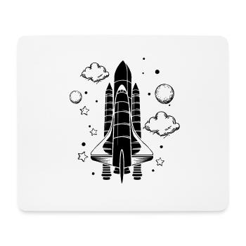 Vaisseau spatial - Astronaute spatial de fusée - Tapis de souris (format paysage) - blanc - Devant