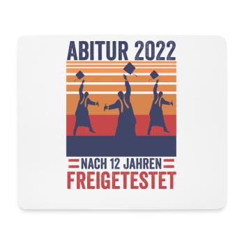 Vintage Abitur Nach 12 Jahren Freigetestet Shirt - Mousepad (Querformat) - Weiß - Vorne