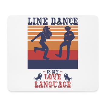 Vintage Retro Linedancing Line Dance Club Shirt - Mousepad (Querformat) - Weiß - Vorne