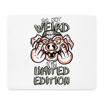 Cartoon Pig avec majeur - Édition limitée - Tapis de souris (format paysage) - blanc - Devant