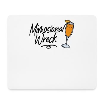 Lustiges Mimosional Wreck Sonntag Brunch Shirt - Mousepad (Querformat) - Weiß - Vorne