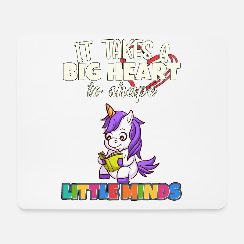 It Takes A Big Heart To Shape Little Minds Teacher - Mousepad (Querformat) - Weiß