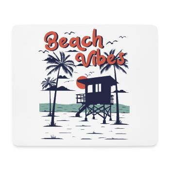Beach Vibes Summer Vacation Beach Sunset Ocean - Mouse Pad (horizontal) - white - Front