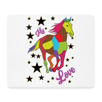 Rainbow Horse - Mouse Pad (horizontal) - white - Front