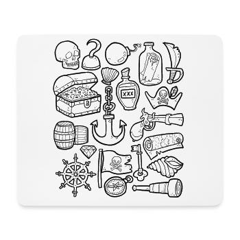 Piraten - Mousepad (Querformat) - Weiß - Vorne