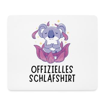 Offizielles Schlafshirt - Meditierender Koala Bär - Mousepad (Querformat) - Weiß - Vorne