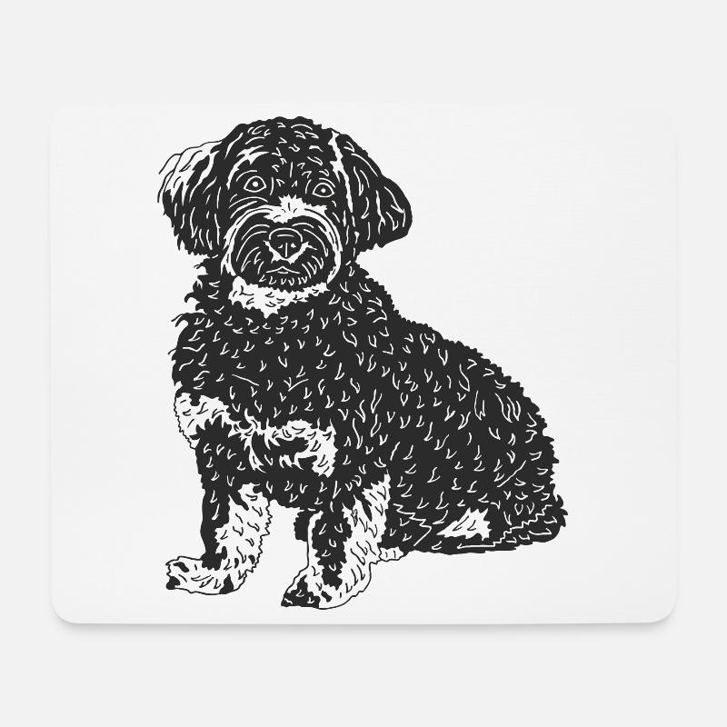Mischlingshund - Mousepad (Querformat) - Weiß