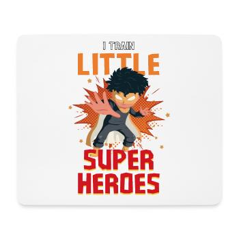 Une enseignante de maternelle élève des petits super-héros - Tapis de souris (format paysage) - blanc - Devant