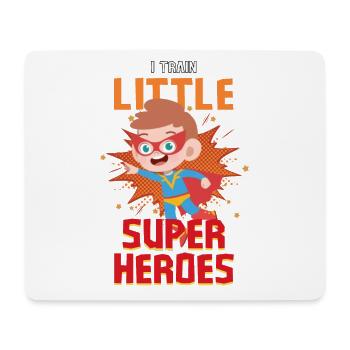 Une enseignante de maternelle élève des petits super-héros - Tapis de souris (format paysage) - blanc - Devant