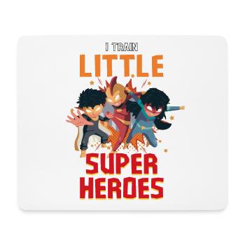 Une enseignante de maternelle élève des petits super-héros - Tapis de souris (format paysage) - blanc - Devant