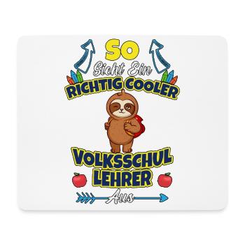 Volksschullehrer Volksschule Lehrkraft Lehrer - Mousepad (Querformat) - Weiß - Vorne