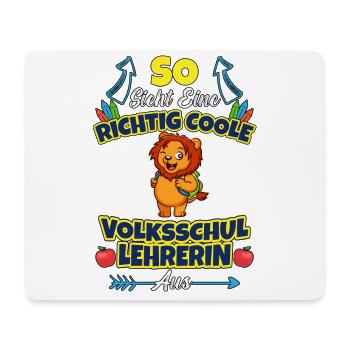 Volksschullehrerin Volksschule Lehrkraft Lehrerin - Mousepad (Querformat) - Weiß - Vorne
