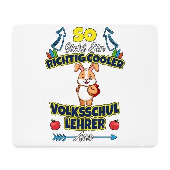 Volksschullehrer Volksschule Lehrkraft Lehrer - Mousepad (Querformat) - Weiß - Vorne