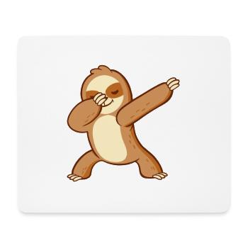 Dabbendes Faultier Dabbing Sloth Kawaii Tanzen - Mousepad (Querformat) - Weiß - Vorne