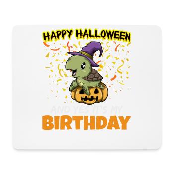 Scary Happy Halloween And Yes It's My Birthday - Mousepad (Querformat) - Weiß - Vorne